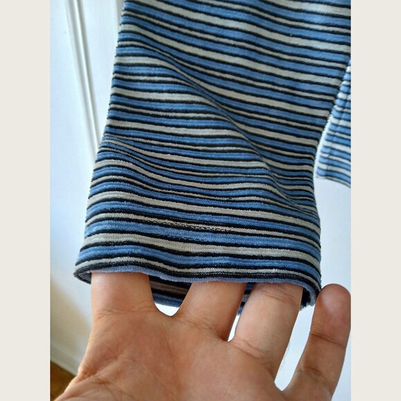 CLOSED - Velvet striped collared sweater - Sz XL (fits L) - Picture 4 of 8